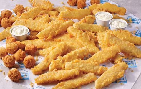 Battered and breaded fish